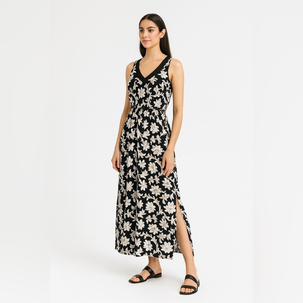 White House Black Market Dress Women’s Sleeveless Maxi Floral Print Size S